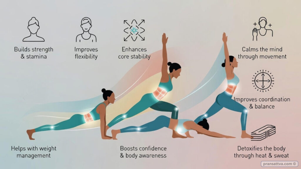 Vinyasa Yoga flow practice with breath and movement
