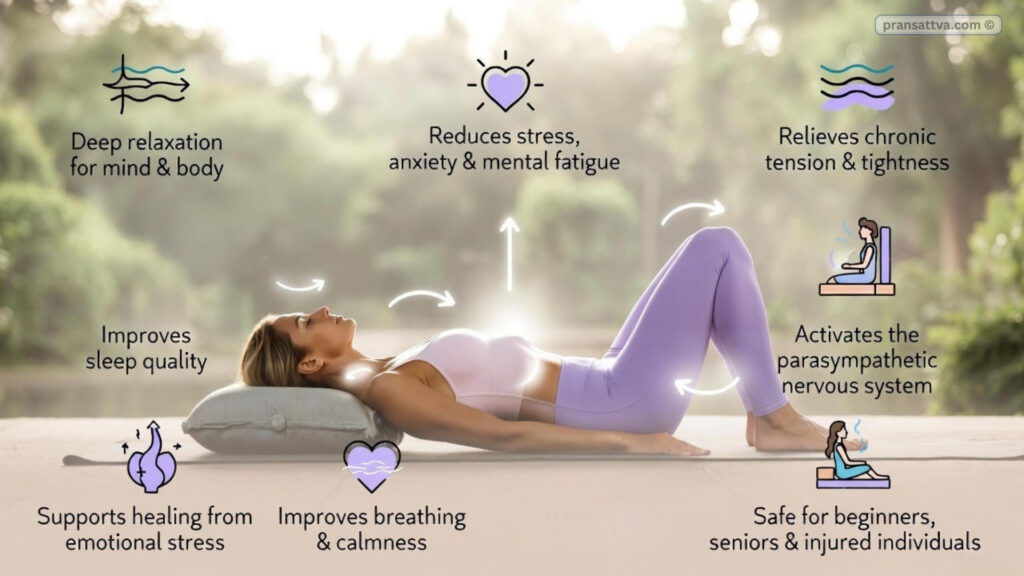 Restorative Yoga poses for deep relaxation