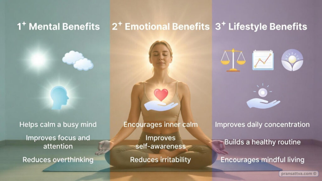 Beginner meditation practice for inner calm, relaxation and mindfulness